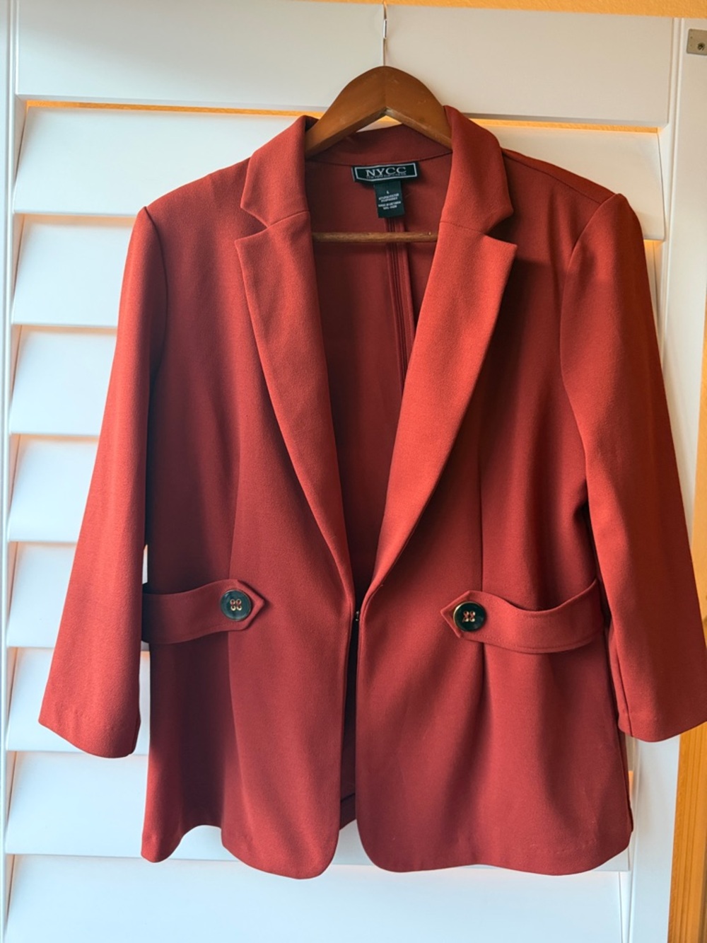 New York & Company Rust-Tone Women's Tailored Blazer